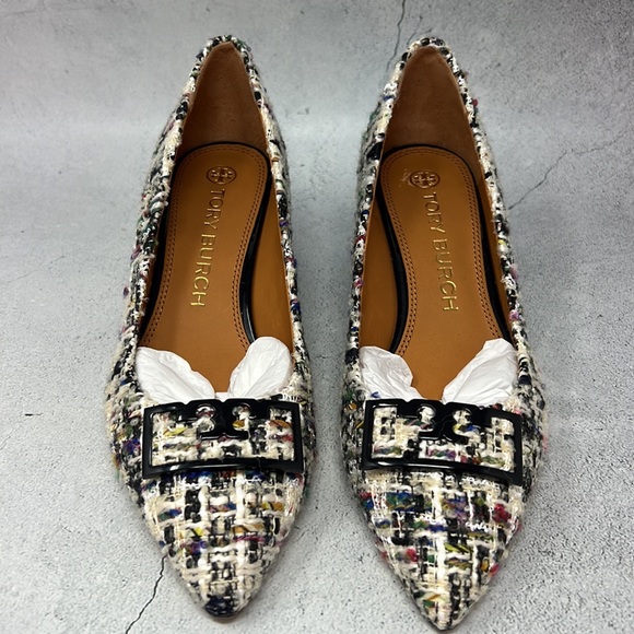 Tory Burch NWOT Gigi Tweed Pointy Toe Pump. - Picture 6 of 15